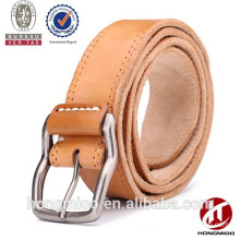 Hongmioo Pin buckle belts for men with full grain light brown leather straps